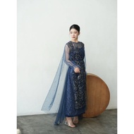 RENTAL | RENT Amelia Dress Navy by Aura Label for engagement party invitations
