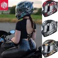 USA ILM Motorcycle Helmet Full Face Double Lens Racing Off-road Helmet Lightweight Motorbike Helmet 