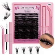 DIY Lash Extension Kit, Lash Clusters With Waterproof Strong Hold Lash Bond And Seal And Tweezers