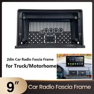 2Din 9inch Car Truck Radio Fascia Frame For Truck Motorhome Stereo Panel Android Double Din Dash Mou