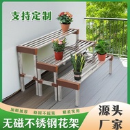 [48H Shipping] Stainless Steel Flower Stand Multi-layer Flower Stand Tiered Flower Stand Balcony Flo