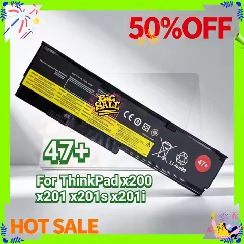 New Replacement Laptop Battery for Lenovo IBM ThinkPad X200 X201 X201S X201I X200S 57Wh Rechargeable