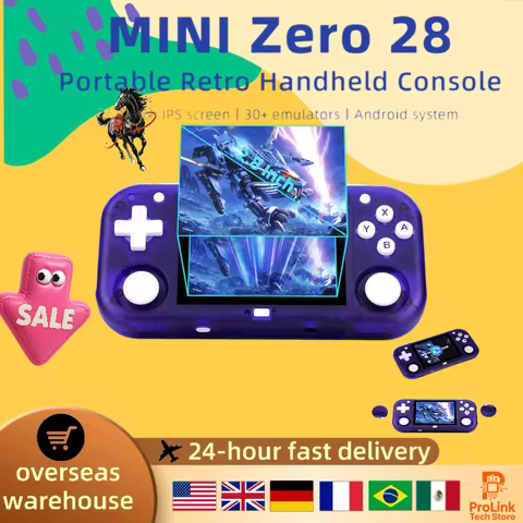 Mini Zero 28 Handheld Game Console 2.8''IPS Screen Android System 2.4G WIFI Portable Game Consoles Z
