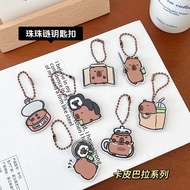 Acrylic keychain with Capybara and black ape