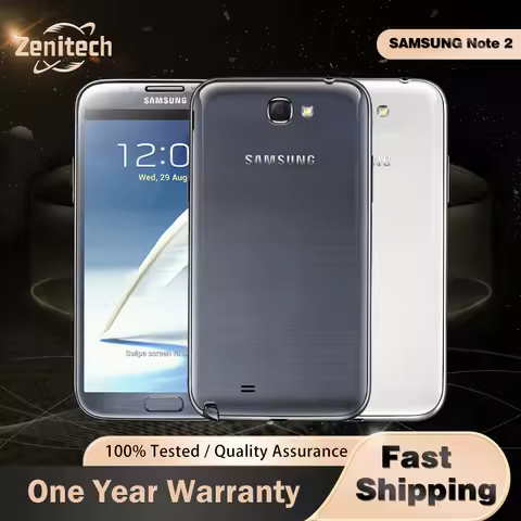 Original Samsung Galaxy Note II Note2 N7100 Mobile Phone 5.5'' 2GB RAM 16GB ROM CellPhone 8MP+1.9MP 