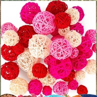 Wicker Rattan Balls Bowl Fillers Vase Fillers for Wedding for Birthday Party Home Table Decor 42Piec