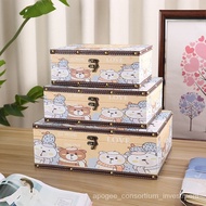 Office Bed Head Storage Box Small Object DesktopinsStudent Dormitory Cute Wooden Clutter Organizing Box with Lock DCER