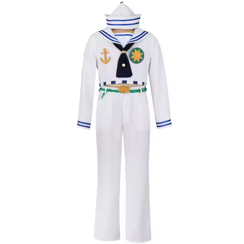 Anime Higashikata Josuke Cosplay Costume Mens Suit White Army Uniform Coat Pants Belt Hat Tie Hallow