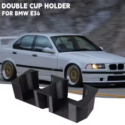 3D Printed Car Cup Holder Double Cup Holder For BMW E36 Center Console Black Car Storage Box Storage