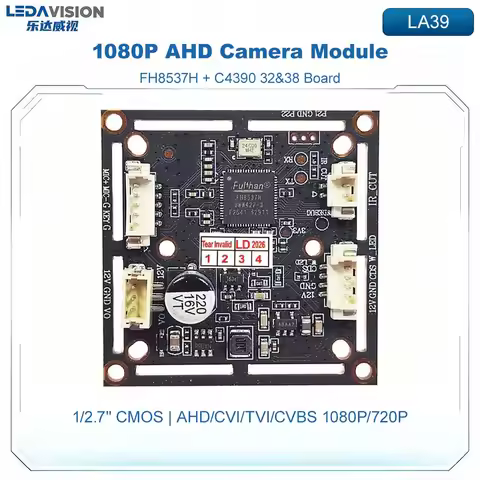 LA39 AHD Camera Module FH8537H+C4390 1080P 2MP AHD/CVI/TVI/CVBS 4‑in‑1 Security CCTV Board Module Su