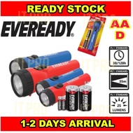 PRO🏠Eveready LED 25 Lumen Handheld Flashlight Set with 2xAA/2xD size Battery (LC1L2A1/LC1L2D1)