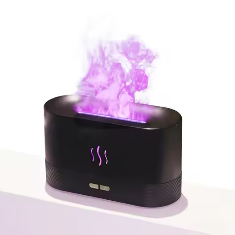Fire Defuser Cool Mist Humidifier Diffusor Colorful Fire Humidifier Aroma Diffuser Fragrance Flame H