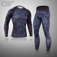 Brand Winter New Men's Ski Underwear Set Compression Thermal Clothing Fitness MMA Running Sets Men Sportswear Rashguard Male