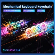 SKYSHIU Mechanical keyboard keychain keyboard keychain with light