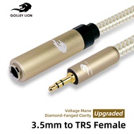 สายหม้อแปลงเสียงตัวเมีย GOLLEY LION ตัวผู้3.5มม. กับ TRSหัวแปลงชาร์จไฟ Aux เกรดสตูดิโอสำหรับเครื่องผ
