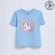 [SOLO European Home Furnishing] LCW Girls Unicorn T-Shirt Baby Girl Children Clothing Short-Sleeved 