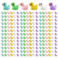Mini Resin Ducks,190Pcs Tiny Ducks,Miniature Figures Micro Fairy Garden Landscape Aquarium Dollhouse