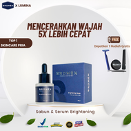 BROMEN Sabun dan Serum Whitening - Brightening Men Bromen Sabun Wajah Serum Wajah Pria Original