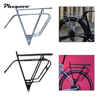 [Phenovo] Foldable Bicycle Rear Seat Carrier, Bicycle Rear Wheel Carrier, Aluminum Alloy Bicycle Car
