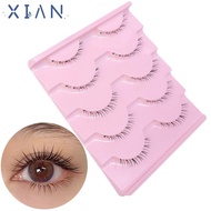 XIANEE Lower Eyelashes, Soft Natural Under Eye Lashes, Handmade  Band Manga Bottom Korean Makeup Man