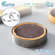 7/8cm Perforated Pie Ring / Round Tart Cake Mold Stainless 304 Round Tart Ring
