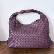 Bottega Veneta BV classic vintage purple leather shoulder tote bag Handbag經典中古復古真皮編織格仔格子肩背包手提袋托特包大袋和
