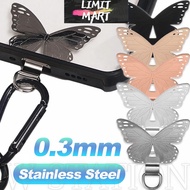 XZaddUseMix Butterfly Shape Phone Tether Tab - Tether Patch Gasket - Ultra-Thin, Durable, Metal - Ph