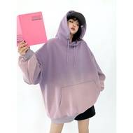 Y2 style ️ Gradient Color Long-Sleeved Hooded T Y2style European American Design Loose Korean Versio