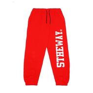 5THEWAY®BIG LETTER SWEATPANT™ in RED aka Quần Thun Đỏ
