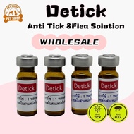 Detick Organics 1cc & 2cc with Free Syringe Anti Ticks & Fleas Solution Treatment for Dogs and Cats