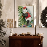 醉後熊貓 - 聖誕熊貓插畫/聖誕趣味插畫/聖誕交換禮物/耶誕節節慶