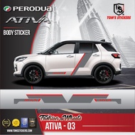 🔥🔥Perodua Ativa body sticker set