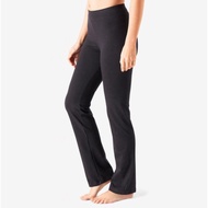 Straight Cut Fit Sport Leggings Pants For Women (Black/Grey)