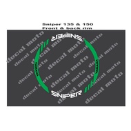 Decals, Sticker, Motorcycle Decals for Mags / Rim for Yamaha Sniper 135 &amp; 150, green