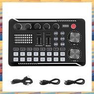 (GRSU) F998 Sound Card Microphone Sound Audio Interface Mixer Sound Card Mixing Console Amplifier fo