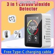 JIAUTING Quality Detector CO2 Detector Quality Monitor TVOC Tester USB Charging Thermometer Hygromet