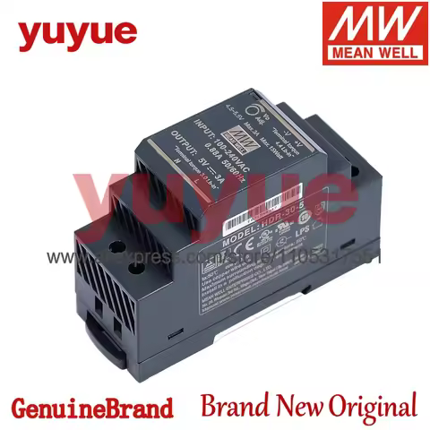 Genuine Mean Well HDR-30 5V 12V 15V 24V 48V Meanwell Ultra Slim DIN Rail Switching Power Supply HDR-