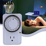 PUELLA Timer Plug, 2/3-Pin Plug 15 Minutes Intervals Energy Saving Timer Socket, Universal High Powe