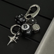 จัดส่งภายใน 12 ชั่วโมง🚚2025 พวงกุญแจ 8 ball keychain โกธิค พวงกุญแจรถ ห้อยกระเป๋า ตกแต่งกระเป๋า bag 