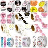 Part 1 500pcs/roll Thank You For Your Order Sticker #51 to #100 Scrapbook Stiker Round Circle Statio