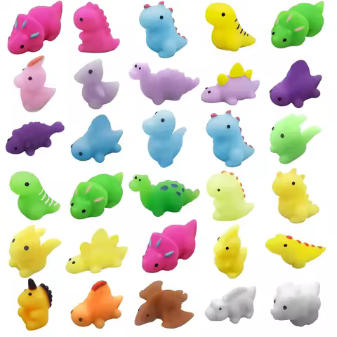 30PCS Mini Kawaii Dinosaur Mochi Squishy Fidget Toys For Kids Party Favors Gifts Regalos Cumpleaños 