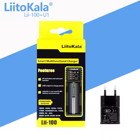 LiitoKala Lii-100C Lii-100 Battery Charger For 18650 18350 26650 16340 RCR123 14500 3.7V 1.2V Ni-MH 