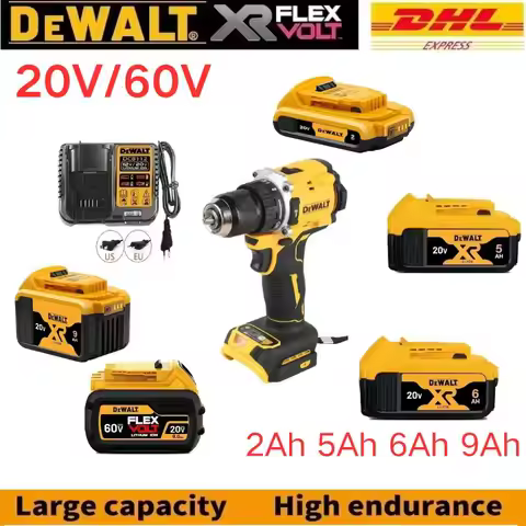 100%DeWALT Original Battery 20V/60V 2Ah 5Ah 6Ah 9Ah MAX FlexVolt Li-Ion Battery for DeWALT Power Too