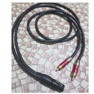 XLR female to 2RCA Y type connector for crossover to integrated amplifier RCA cable 1m