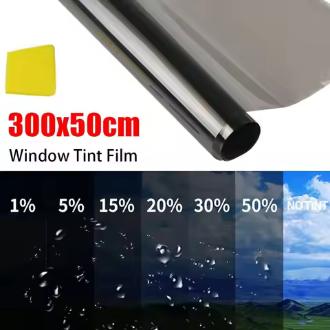 1Roll 50x3m Solar UV Protection Window Tint Film Heat UV Block Sun Shade Car Foils Black Scratch Res