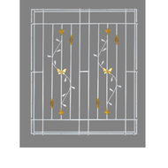 Global House A PLUS เหล็กดัดหน้าต่าง ลายตะกร้อ W2011 (ติดครอบ) 100x120ซม. สีขาว รับประกันของเเท้