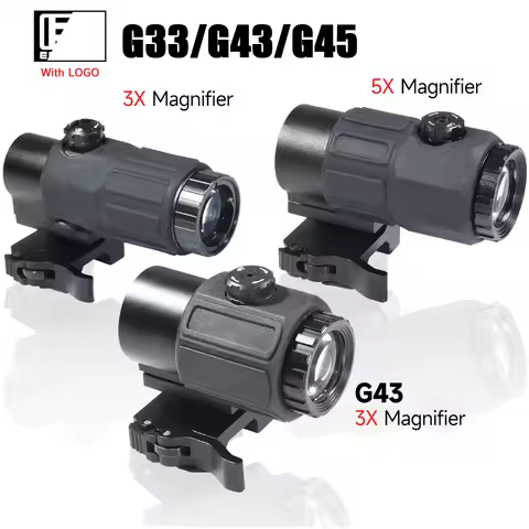 Eot**h G45 5X Magnifier Sight Scope G33 G43 3X Folding Side Flip Magnifiers Tactical Combo Hunting A
