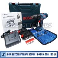 Mesin Bor Baterai Beton [13mm] - BOSCH Cordless GSB 180 LI 18V GSB180