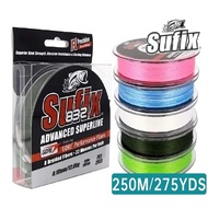 Precision Sufix 832 sufix braid x8 stand Fishing Line - Length:250m/275m, Size:30-86lb PE Power linh