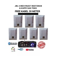 Terlaris Speaker JBL 4 inch paket usaha kantor - caffe - warung